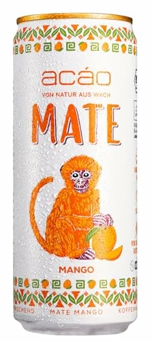 Dose mit Acao Mate-Mango-Getränk und Affen-Design