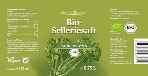 Etikett für Bio-Selleriesaft