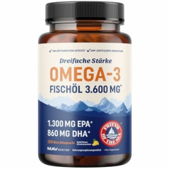 Dreifach Starkes Omega-3 Fischöl