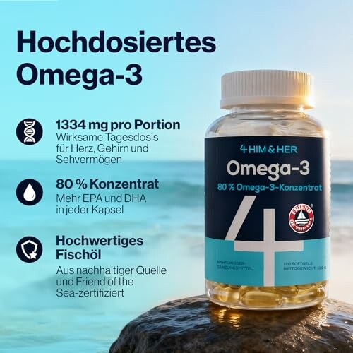 4 HIM & HER Omega-3 Fischöl-Kapseln