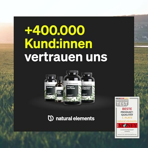 +400.000 Kund:innen vertrauen natural elements Produkte
