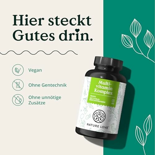 Flasche mit Multivitamin-Komplex von Nature Love