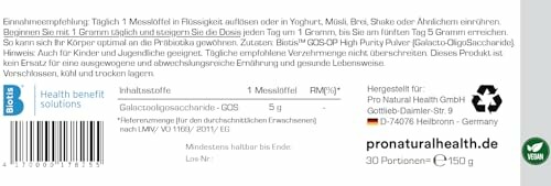 Etikett eines Probiotikums mit Verzehrempfehlung und Inhaltsstoffen.