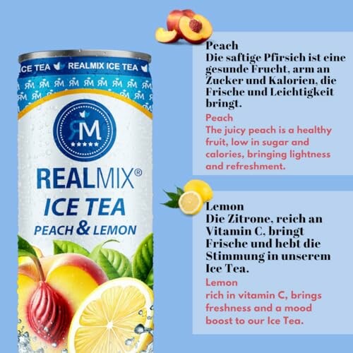 RealMix Eistee Pfirsich und Zitrone Dose