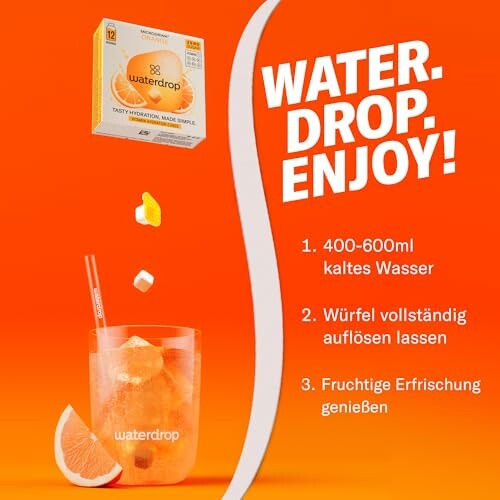 Anleitung für Waterdrop Getränk mit Orange